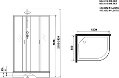 Niagara Душевая кабина Classic NG-3312-14LBKT – фотография-16